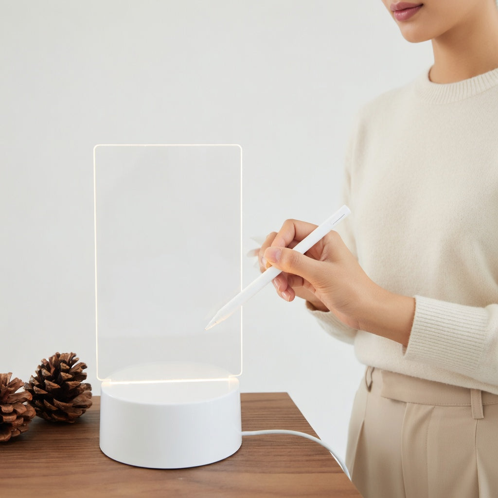 LED Message Board Night Light with USB Charging
